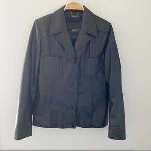 Danier Leather Black Button closure Women's Jacket